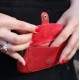 Amy Double Kiss clip Frame Purse Red
